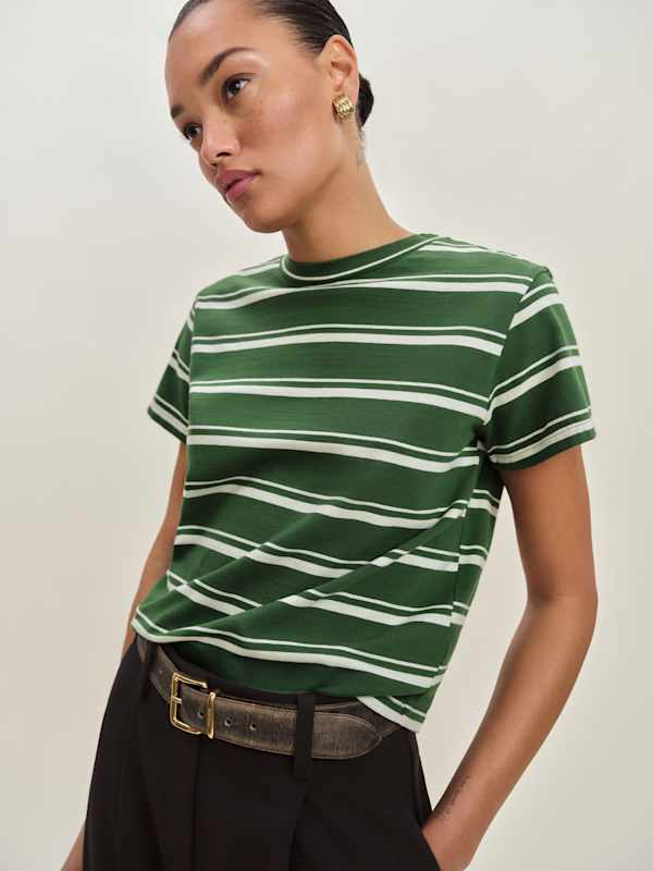 Rowan Crew Tee - Laguna Stripe